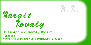 margit kovaly business card